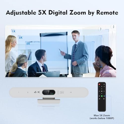 TOALLIN 4K All-in-One Conference Webcam with Microphone and Speaker - Image 6