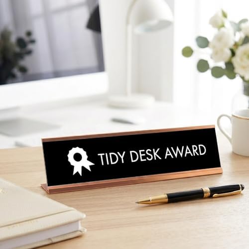 Tidy Desk Award Desk Sign, novelty nameplate (2 x 8") - Image 4