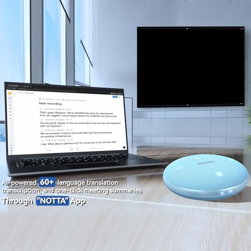 Conference Speakerphone for Zoom Calls, Webinars and Online Classes, Blue - Image 2