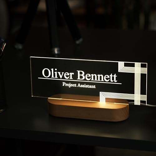 Personalized LED Desk Name Plate – Custom Office Name Sign - Image 6
