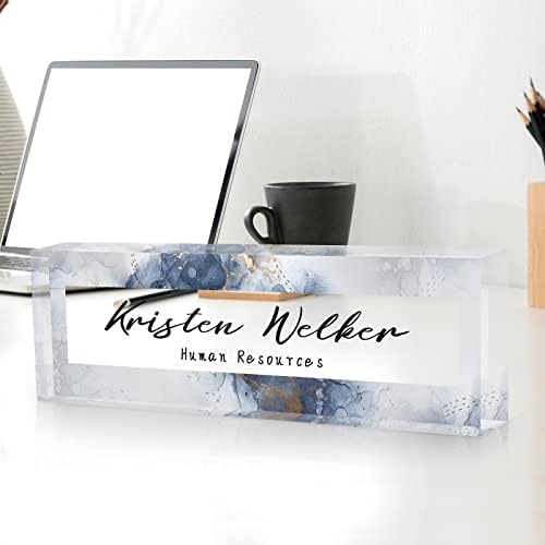 Desk Name Plate Personalized, Custom Name Plate for Desk, Office Desk Decor for Women Men, Acrylic Desk Accessories, Office Gifts for Coworkers Boss Teacher, Employee Appreciation Gifts (Coast) - Image 4