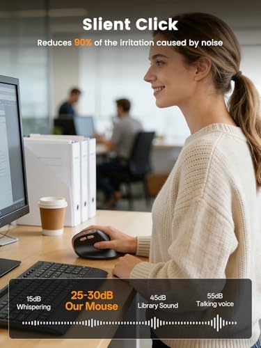 SABLUTE MAM3 Ergonomic Mouse, Wireless Mouse for Small/Medium Hands - Image 3