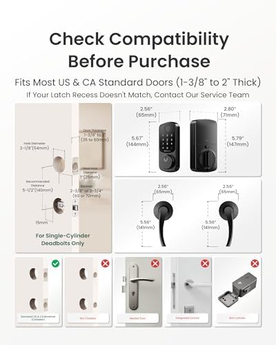 DESLOC B200 Fingerprint Smart Lock with 2 Ergonomic Curved Handles - Image 6