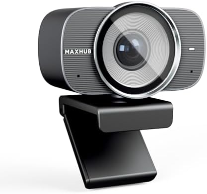 MAXHUB 4K USB Video Conference Camera - 120° Wide Angle, Auto Framing Webcam for Mac PC Meetings, 1/2.3" CMOS Sensor Noise Reduction, USB Type-C Connect Laptop PC, Certified for Microsoft Teams by MAXHUB