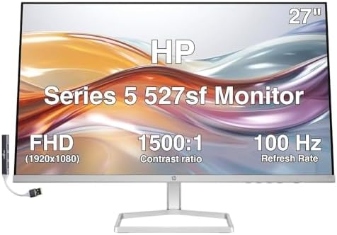 HP Series 5 527sf Monitor (Replaces Model M27h) 27" FHD IPS Display (2Pack) by Unknown