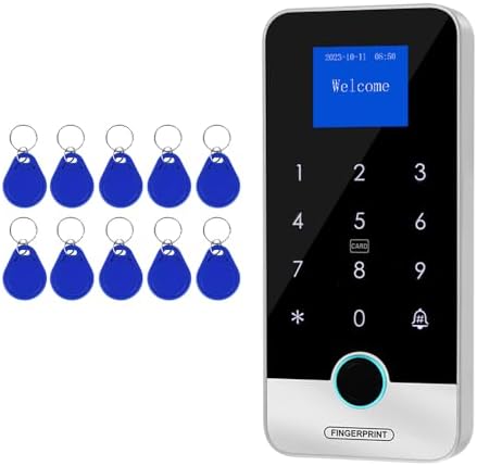 Tuya Smart Fingerprint Access Control Keypad, 4-in-1 Unlocking, RFID Card, Password, Mobile App Control, IP65 Waterproof, 1000 User Capacity for Home & Commercial Security by FSTWBrandFlagship
