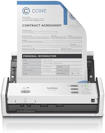 Brother ADS-1350W Wireless Compact Desktop Scanner | Scan Speeds of Up to 30ppm | Single Pass Double-Sided Scanning (Renewed Premium) by Unknown