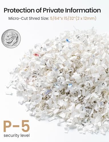 Locksworth-200-sheet Micro-Cut Paper Shredder, P-5 High Security Shredders for Home Office Heavy Duty, Document Shredder, Home Office Heavy Duty Shredder, 8.5 Gallon Capacity - Image 3