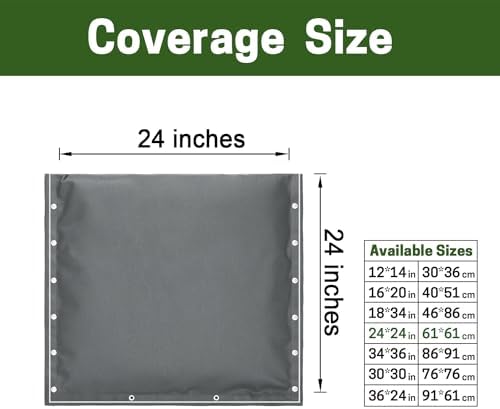 Backflow Preventer Cover, Insulated Cover Outdoor Pipe Insulation for Winter Freeze Protection and Backflow Valve, Irrigation Pipe, Sprinkler Valve, Winter Water Well Pump Covers, 24×24 in - Image 2