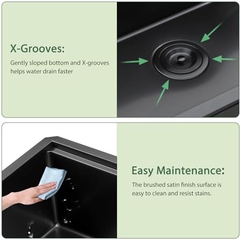 30 Inch Black Undermount Workstation Kitchen Sink with Accessories - Image 6
