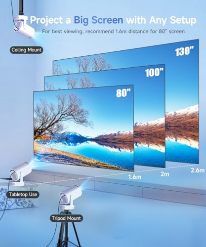 Magcubic Mini Projector with WiFi 6 and Bluetooth 5.4, Portable Projector 4K Support, 5W Soundbase Speaker, Auto Vertical Keystone 180°Rotatable Smart Proyector for Movie Home Outdoor - Image 4