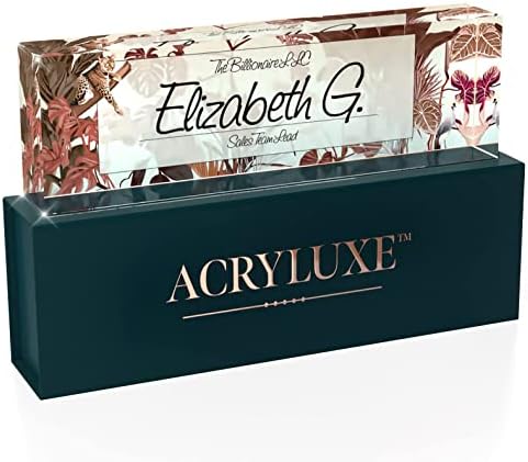 Desk Name Plate Personalized, Custom Name Plates for Desk, 2½/x8 Inches, Thick Crystal-Clear Acrylic, Gift Box, Office Desk Decor. USA Made by ACRYLUXE (Autumn) - Image 6