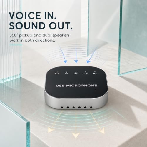 3 in 1 USB Computer Speaker with Microphone, PC Laptop Desktop Conference Speaker with Mic for Smart Home Office and Online Study，360 Degree Enhanced (5) - Image 7