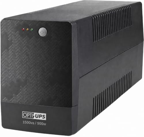 OPTI-UPS (European 230 Volts) Line Interactive UPS Battery Backup with AVR Surge Protection - Uninterruptible Power Supply – Please See Picture (Black, 1500va) by OPTI-UPSCorporation