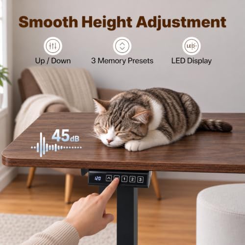 NORTHSKY 55" L-Shaped Electric Standing Desk with Drawers and Storage Cabinet, Height Adjustable Corner Desk for Home Office, 3 Memory Presets - Image 4