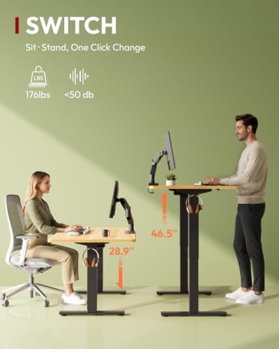 SANODESK 1'' Thick One-Piece 48 x 30'' Height Adjustable Standing Desk - Image 2