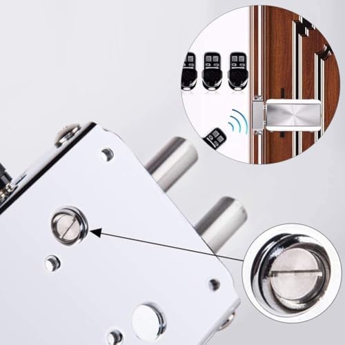 Remote Control Electronic Intelligent Door Lock, Smart Wireless Anti-Theft Home Security Keyless Deadbolt Access Control System with 4 Remote Control - Image 7