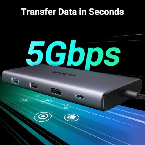 UGREEN USB C Docking Station Dual Monitor, 10-in-1 Laptop Dock with 2 HDMI - Image 6