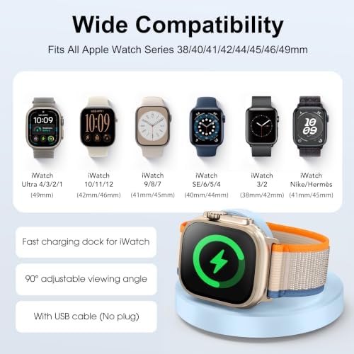 Upgraded for Apple Watch Charger, Foldable Travel Fast Charging Dock - Image 4