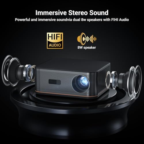 HAPPRUN 2000 ANSI 4K Decoding Projector with WiFi and Bluetooth, Auto Focus - Image 6