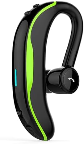 Wireless Earpiece Wireless Headphone Handsfree Call Headset Noise Cancelling Earbud Long Talk Time Earphone Compatible with Smart Cell Phones Car Driver Trucker Business Office Men Women (Green) by TOPEPOP