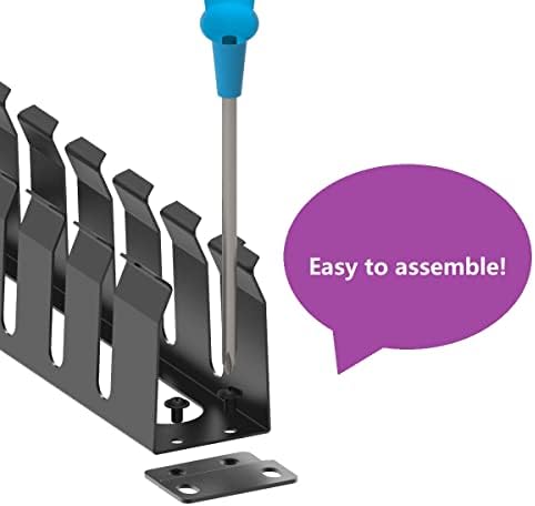 4 Pack of All Metal 1U Cable Manager with 12 Big Finger Slots - Image 5