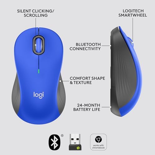 Logitech Signature M550 L Full Size Wireless Mouse Large Sized - Blue - Image 5