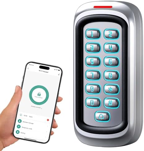 Wireless WiFi Tuya Access Control Keypad, 12V DC Metal Door Access Control by AMOCAM