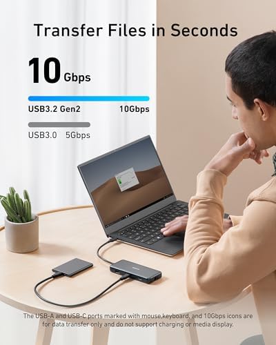 Anker 555 USB-C Hub (8-in-1), with 85W Power Delivery, 4K 60Hz HDMI Port, 10Gbps USB C and 2 A Data Ports, Ethernet microSD SD Card Reader, for MacBook Pro More (Pack of 2) - Image 4