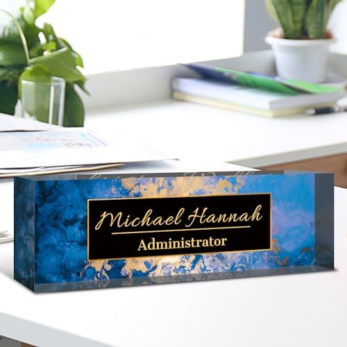 Desk Name Plate Personalized, Custom Name Plate for Desk, Acrylic Desktop Accessories, Office Gift & Decor for Women Men, Teacher Nurse Boss Employee Appreciation Gifts - Image 5
