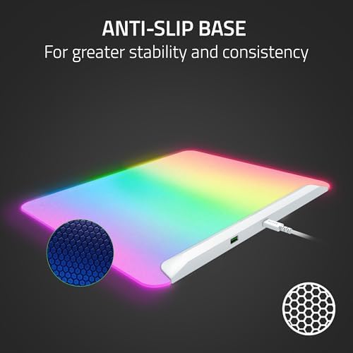 Razer Firefly V2 Pro Fully Illuminated RGB Gaming Mouse Mat, White - Image 7