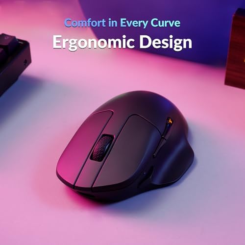 Keychron M7 8K Wireless Mouse, 30K DPI, 2.4 GHz/Bluetooth/Wired, 66g, Black - Image 5