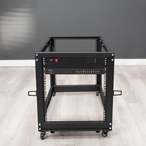 VIVO 12U Freestanding Server Rack Cart - Image 2