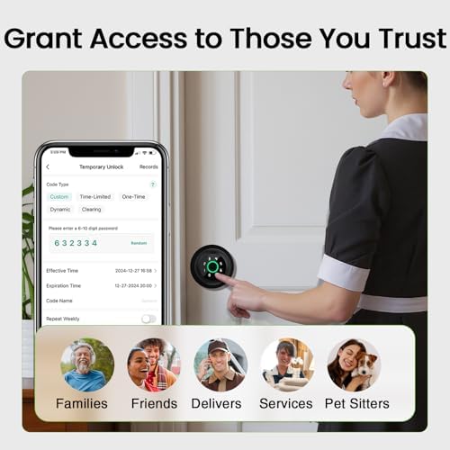 GHome Smart Fingerprint Door Lock, 4 in 1 Smart Fingerprint Door Knob with Keypad, App Control, Auto Lock, Biometric Door Knob with Lock for Bedroom, Apartment, Garage, Home & Office - Image 6