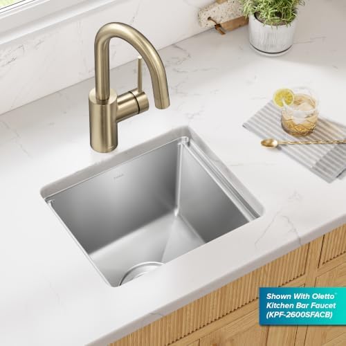 KRAUS Fairlane 15 in Undermount Workstation Single Bowl 18-Gauge Stainless Steel Bar Kitchen Sink with Accessories, KWU631-15 - Image 4