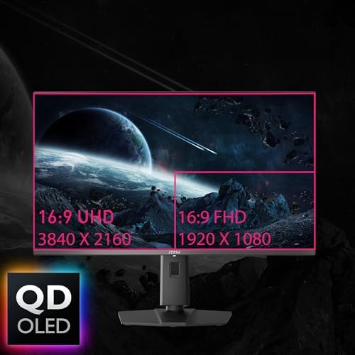 msi MPG 321URX QD-OLED, 32" 4K UHD Quantum Dot OLED Gaming Monitor, 3840 x 2160, 0.03ms, 240Hz, True Black HDR 400, 90W USB Type C, HDMI, DP Port - Image 4