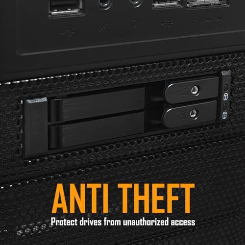 Kingwin Trayless Aluminum Mobile Rack with Keylock for 2 x 2.5 SATA/SAS HDD/SSD – 6Gbps/12Gbps Data Transfer, Tool-Free Installation, Secure Keylock Design - Image 7