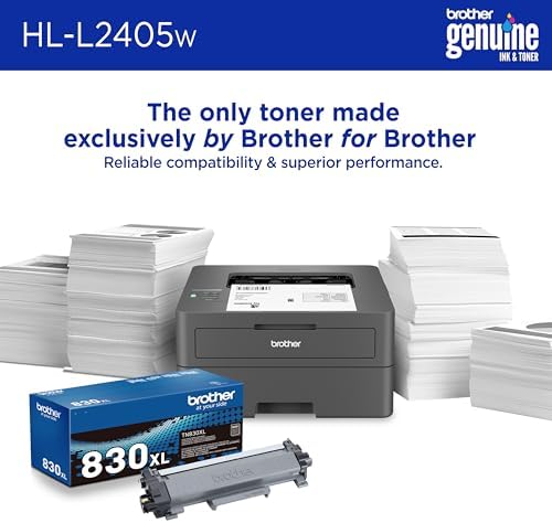 Brother HL-L2405W Wireless Compact Monochrome Laser Printer with Mobile Printing, Black & White Output | Includes Refresh Subscription Trial(1), (Renewed Premium) - Image 4