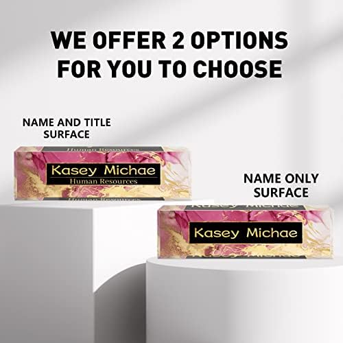 SalaGraphics Desk Name Plate Personalized, Custom for Desk, Office Decor Women Men, Acrylic Accessories, Gifts Coworkers Boss Teacher, Employee Appreciation (Red/Gold) 8”(L)x2.5(W) - Image 2