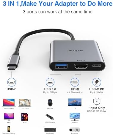 USB C to HDMI Adapter 4K USB Type C Hub Adapter Multiport AV Converter - Image 4