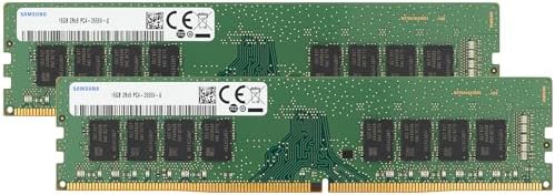 Samsung 32GB (2x16GB) DDR4 2666MHz PC4-21300 (PC4-2666V) CL19 UDIMM 2Rx8 Dual Rank 1.2V Non-ECC DIMM 288-Pin Desktop PC RAM Memory by Unknown
