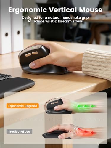 SABLUTE MAM3 Ergonomic Mouse, Wireless Mouse for Small/Medium Hands - Image 4