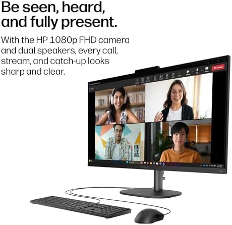 HP OmniStudio 27 inch All-in-One Desktop Next Gen AI PC, FHD Display, AMD Ryzen AI 7 445, 16 GB RAM, 512 GB SSD, AMD Radeon 840M Graphics, Windows 11 Home, Jet Black, 27-cw0102 (2026) - Image 4