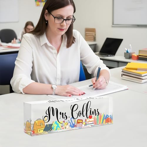 Custom Name Plate for Desk, Teacher Employee Appreciation Gifts, Office Decor - Image 4