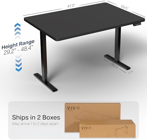 VIVO Dark Gray 48 x 30 in Standing Desk, DESK-KIT-1B5G - Image 4