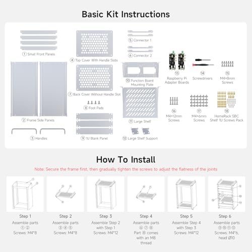 Waveshare HomeRack 8U Server Cabinet Basic Kit, 10inch Desktop All Aluminum Alloy Rack, High Compatibility - Image 5