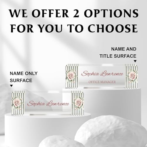 Custom Name Plate for Desk, Acrylic Desk Name Plate Personalized, Employee Appreciation Gifts, Office Desk Accessories for Women Men Teacher Nurse, Coworker Gifts for Manager Assistant (Ash Cream) - Image 5
