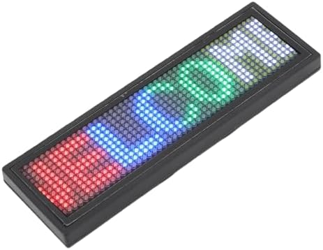 AUNMAS Programmable LED Name Badge Customizable LED Name Tag APP Control Plate with 12x48 Pixels Music Sync for Restaurants Stores Hotels Exhibitions - Image 4