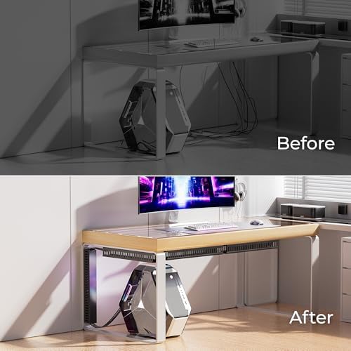 Yecaye 62.8in(4x15.7in) No-Drill Large Cable Management, Under Desk Cord Organizer with Adhesive, Open Slot Cable Raceway for Home/Office/Network, Black - Image 5