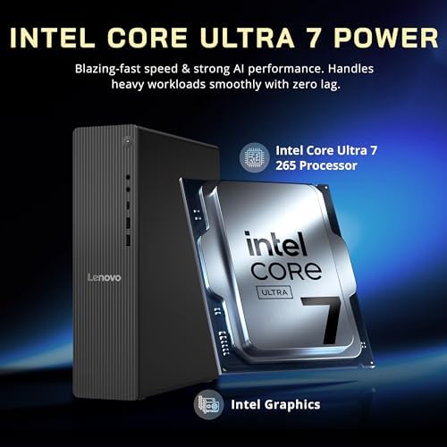 Lenovo IdeaCentre Business Tower Desktop, Intel Core Ultra 7 265, 16GB DDR5, 2TB Storage (1TB SSD+ 1TB Docking Station Set), Copilot AI, Wi-Fi 6E, RJ-45, Wired Keyboard & Mouse, Windows 11 Pro, Gray - Image 4